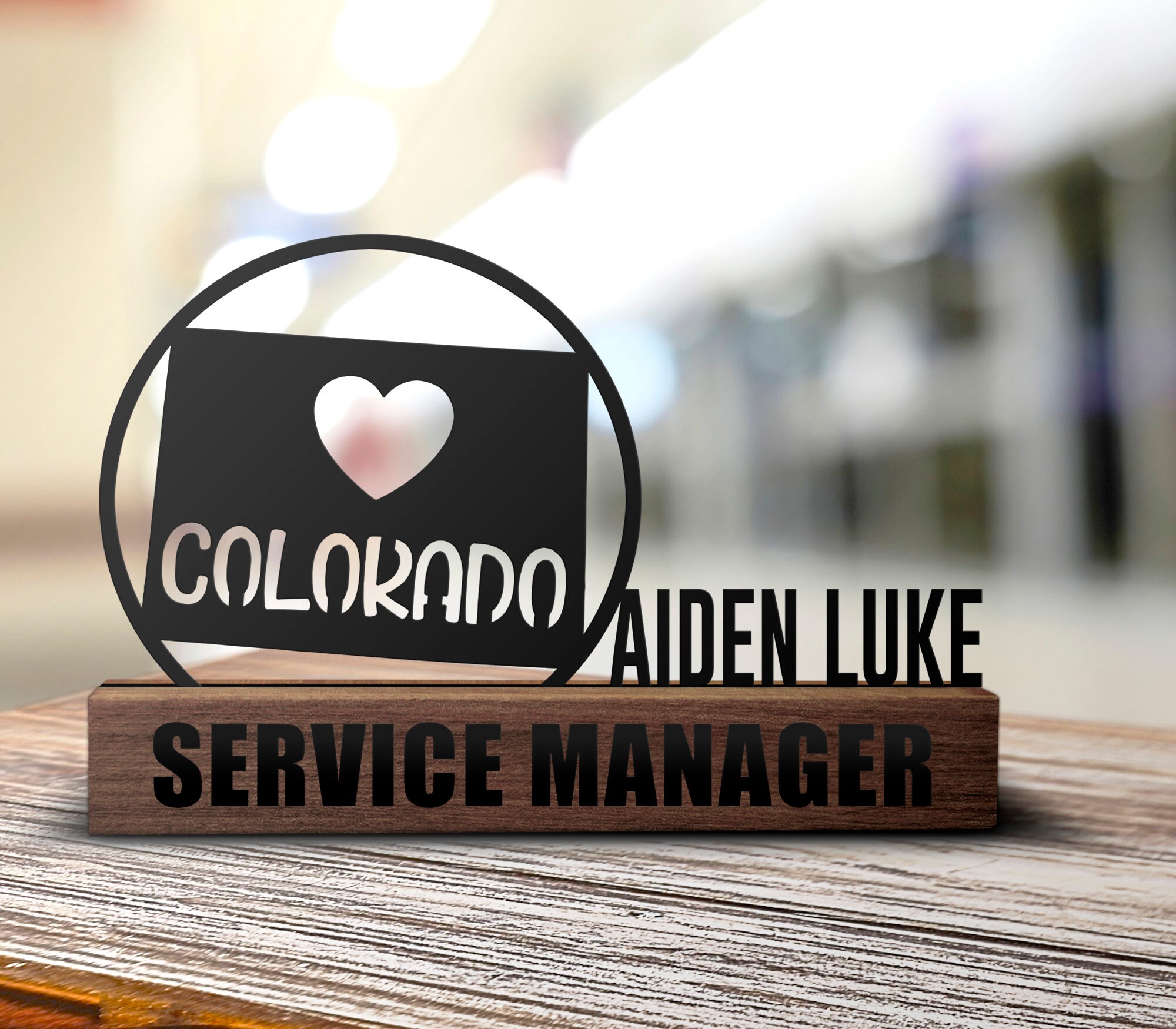 Custom Colorado Map Desk Name Plate Wedge - Personalized Born in Colorado State Nameplate Office Sign Company Shelf Tabletop Plaque Decor | GearViral Custom Colorado Map Desk Name Plate Wedge - Personalized Born in Colorado State Nameplate Office Sign Company Shelf Tabletop Plaque Decor | GearViral