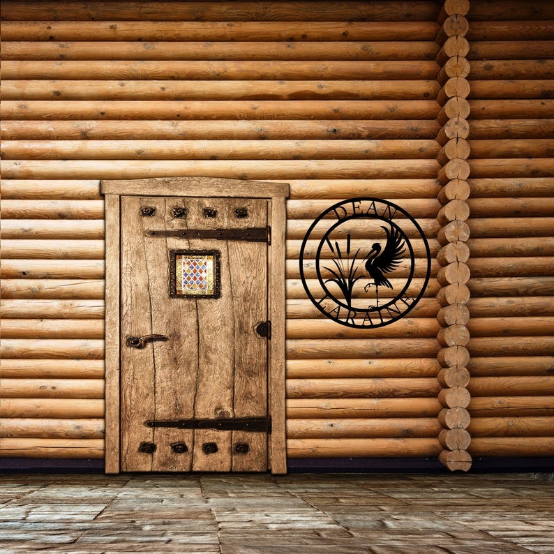 Egret Metal Wall Art Personalized Family Name Or Address Cabin Garden Porch Yard Farmhouse Decor Steel Sign Hanging Color Options | GearViral Egret Metal Wall Art Personalized Family Name Or Address Cabin Garden Porch Yard Farmhouse Decor Steel Sign Hanging Color Options | GearViral