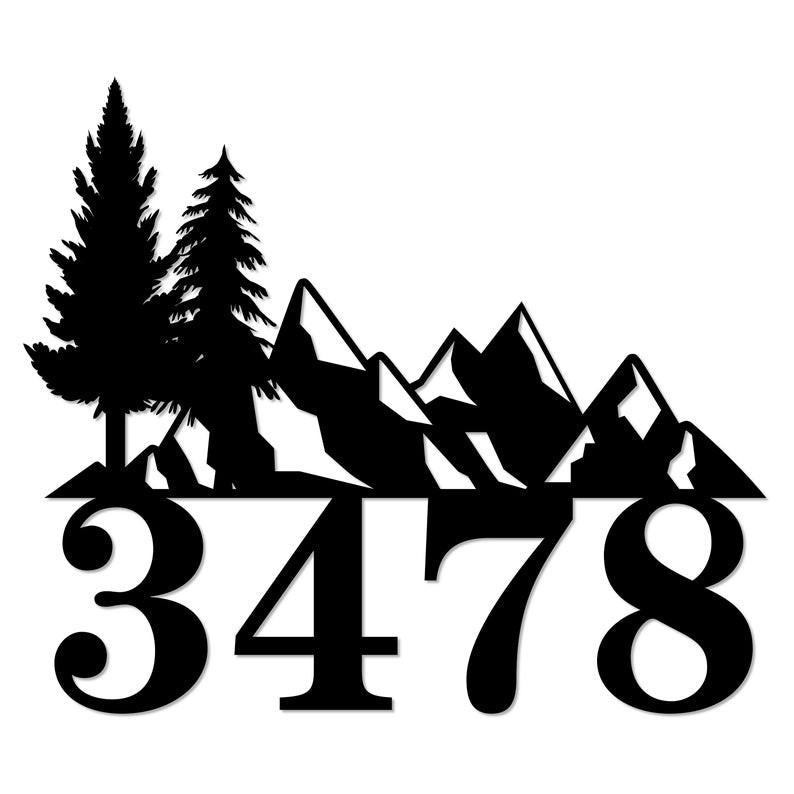 Personalized Metal Street Numbers For Mountain Home Address 13 Colors Cabin Address Number Marker Indoor Outdoor Home Address | GearViral Personalized Metal Street Numbers For Mountain Home Address 13 Colors Cabin Address Number Marker Indoor Outdoor Home Address | GearViral